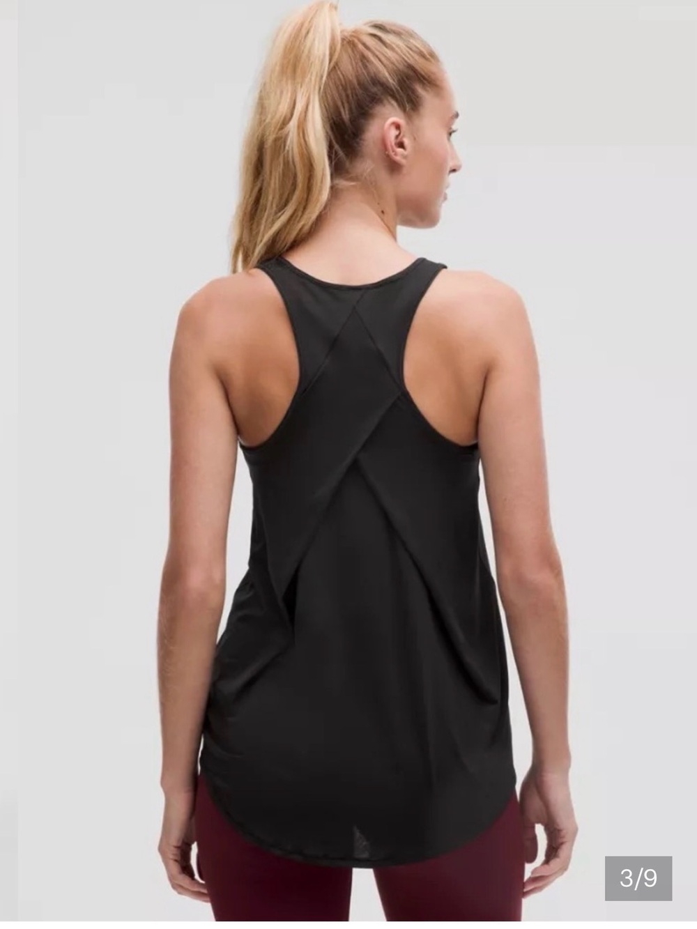 Lululemon Essential Tank Pleated Black - Picture 3 of 9